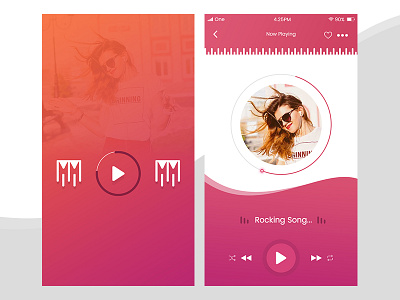 Day 009 - Music player #dailyui #009 clean dailyui design material minimal music player psd ui ux