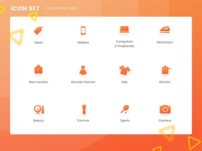 Icons Set for an E-commerce app app app icons beauty camera clothes icon inspiration shopping