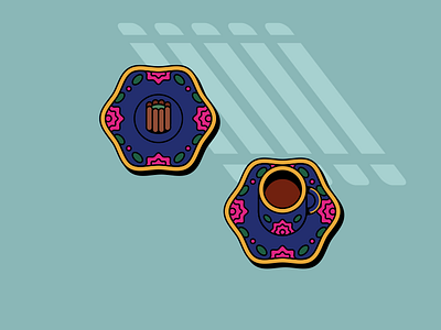 In The Mood For Love Cat - 4 2d art character color cup design drawing food illustration vector