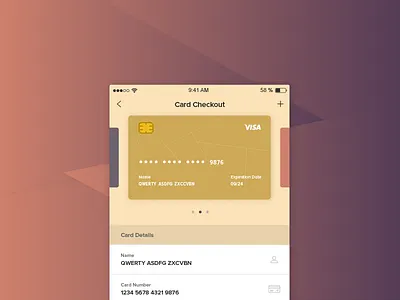 DailyUI #002 - Credit Card Checkout 002 appdesign checkout creditcard dailyui design lifestyle ui