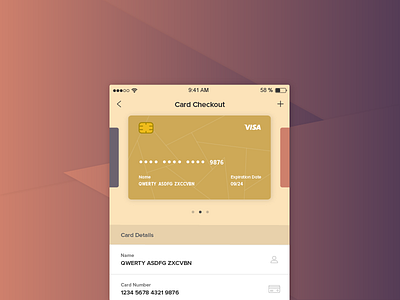 DailyUI #002 - Credit Card Checkout 002 appdesign checkout creditcard dailyui design lifestyle ui