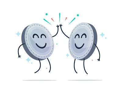 Successful Transaction celebrate character coin currency icon illustration money simpl success transaction ui