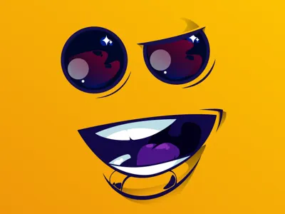 Huh? banana character emoji purple random smile yellow