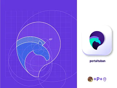 Logo of Portaltuban - tubankab.go.id brand branding colors gradient horse icon identity inspirations letter p logo pin