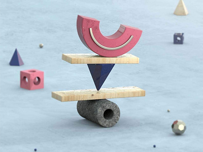 Balance 3d c4d designinspiration digitalart inspiration maxon motion motiondesign motiongraphics redshift render