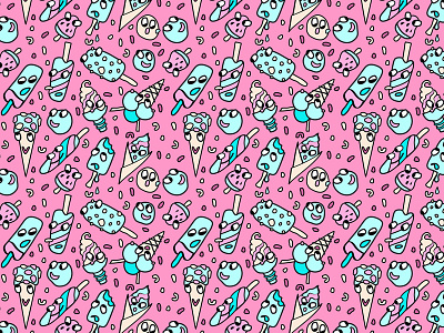 Seamless Pattern Ice cream