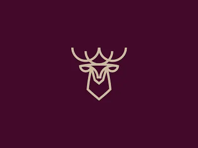 Logo deer minimal animal construction deer face logo minimal