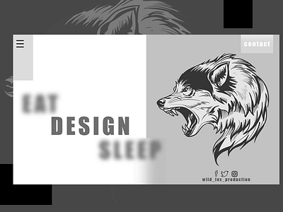 Wild Fox Landing Page 🦊 animal black dribbble fox hello landing page wild