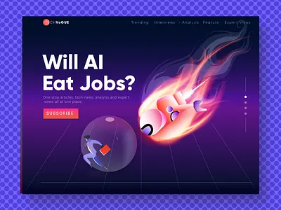 The HOT Debate - AI Eat Jobs? artificial intelligence design fire flames flat graphic design graphics illustration robot ui vector web