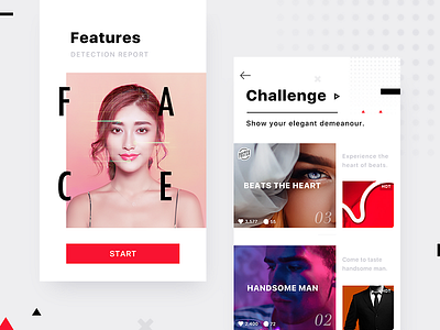 New work app black face icon magazine ui white