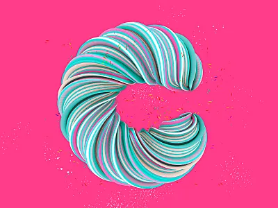 Cream c4d cinema4d cream dessert font icecream illustration maxon typography yummi