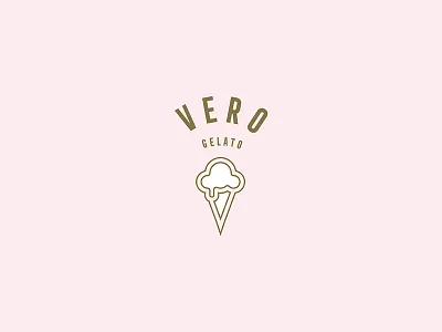 Vero Gelato agency branding emblem freelance gelato ice cream logo monajans mustafa akülker type