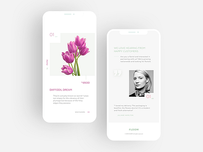 Floom mobile app application floom flowers mobile store ui ux