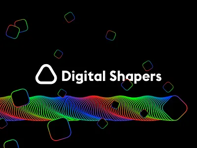 Digital Shapers and visual 2 branding digital gradient logo organic shapers shapes triangle