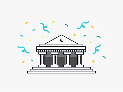 Solaris Bank Explaner Video animation bank banking celebration fintech illustration institution tech vector