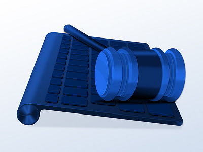 Illustration blue concept design illustration keyboard modern