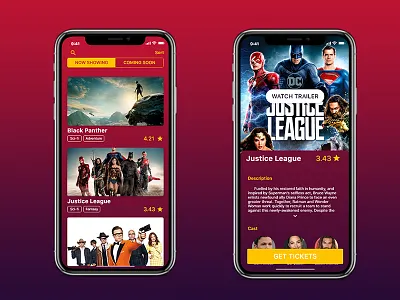 Movie Ticket Booking Concept App booking concept design movies ticketing ui ux