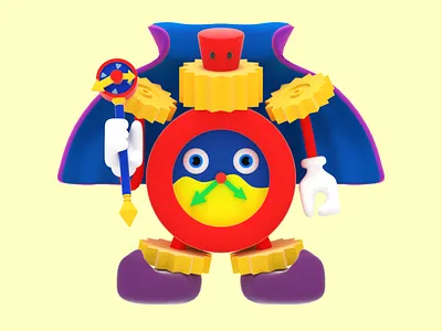 Time Wizard 3d game illustration monster time time wizard trading card wizard yu gi oh yugioh