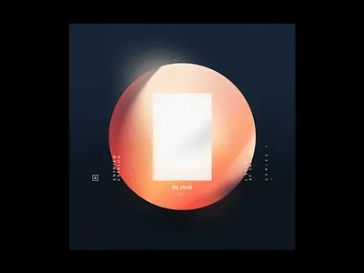 the cloak album art blackletter cloak color cover dark metal minimal shape simple