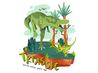 Triassic digitalart dino dinosaur illustration