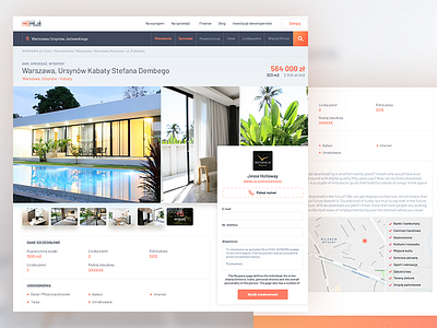 Real Estate Website - Property Detail estate flat home house page property real estate rent ui ux web website