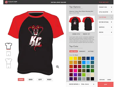 Custom Jersey Builder design graphic design ui ux web design