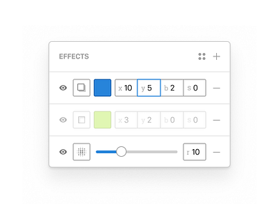 Figma Effects Panel edit effects figma form panel