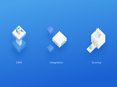 Devim icons concept crm finance fintech icon isometric