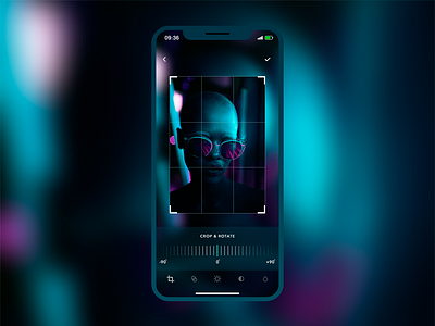 Instagram app application camera crop design instagram iphone x neon photo ui ux