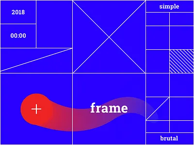 Frame blue brutal frame site web