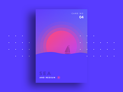 SEA AND REDSUN cards cardschallenge design graphic ui