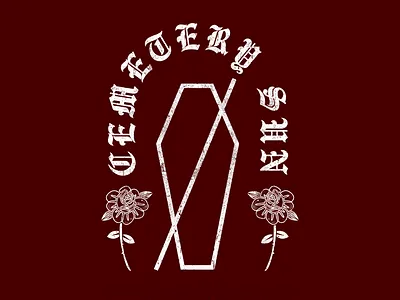 Cemetery Sun coffin floral flower merch merch design rose roses shirt design