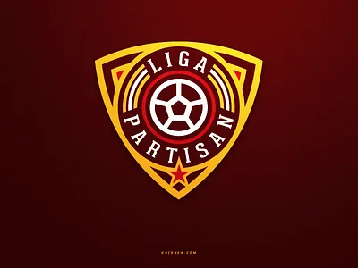 Liga Partisan badge icon logo logotype shield soccer sports sports branding