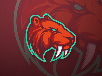 Saber-Tooth art branding graphic design illustration illustrator logo mascot mascot logo sabertooth tiger