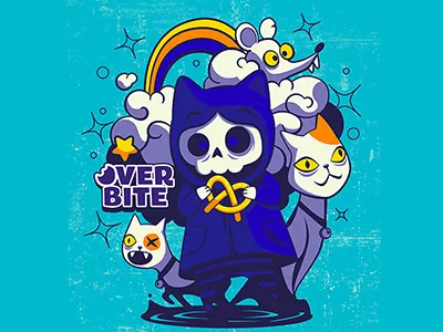 Overbite: Nekotine cartoons character characterdesign cute illustration karyl gil digitalart cat kawaii overbite vector