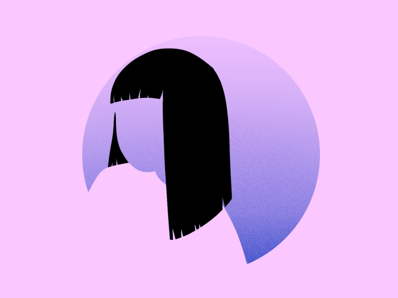 Hair Experiment! 2d animation art cel design gif graphics hair motion photoshop