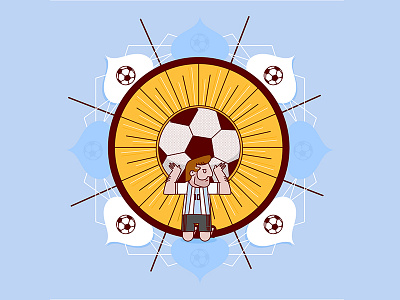 Messi argentina colorful futbol illustration messi mosaic pattern russia2018 soccer star vector