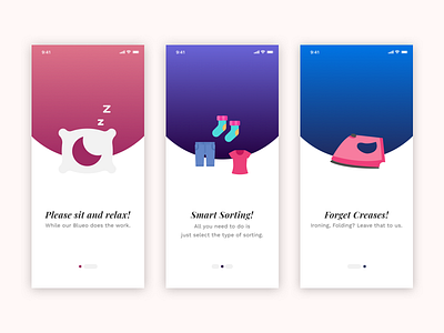 On-boarding Screens automation app clothes app introductory screens onboarding pagination screens ui ux