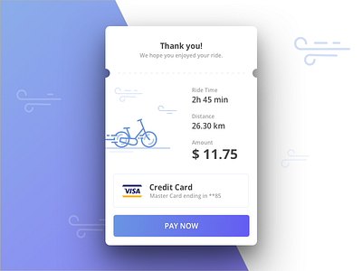 Biking Email Receipt app bike clean design icon illustration ios overlay receipt ui ux vector