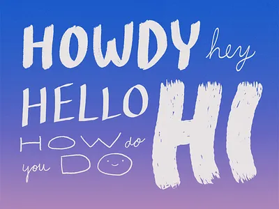 10 million ways to say hello lettering