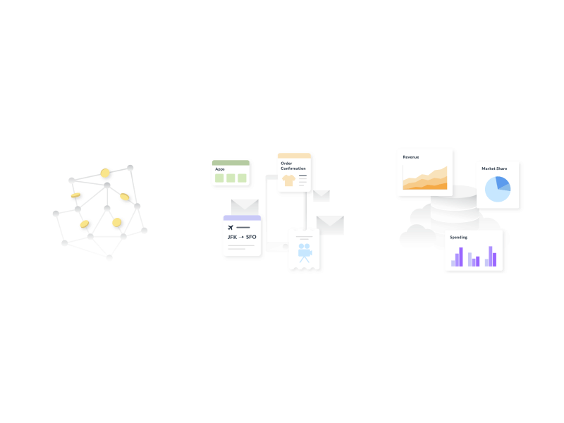 Illustrations for MDT Website animation blockchain data gradient gray illustration mobile scroll slide in web