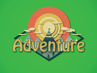 Mountain Adventure achievement adventure climb mountain natural nature outdoors retro vintage