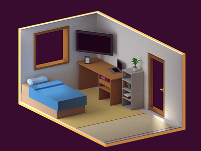 Home Sweet Home 3d 3d render blender 3d digital art isometric low poly render