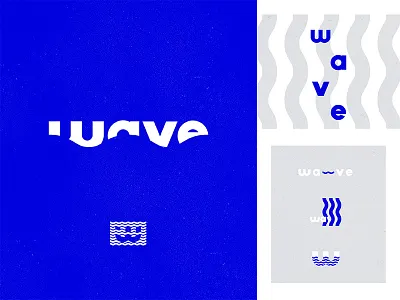 wavey blue branding identity logo typography water wave