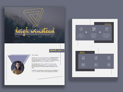 Penrose Personal Site - Static dark figma geometric icons minimalist penrose triangle personal site