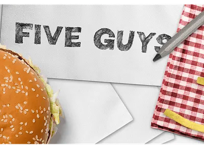 Five Guys authenticity burger design five guys food logo marketing restaurant