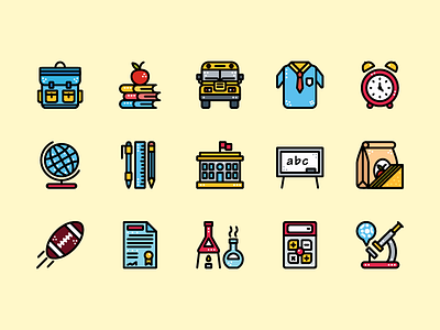 Back To School Icon Set back to school book college icon icon set student university