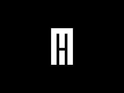 MH - Negative Space design graphic design h lettering logo m typography