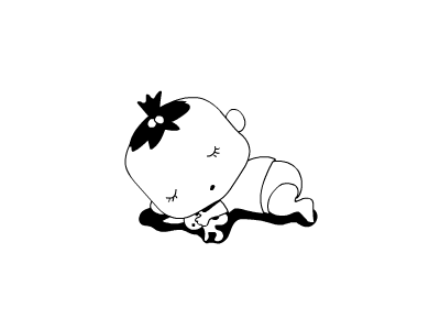 Eva sleeps amimation