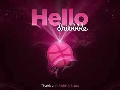 Hello Dribbble! arts design dribbble hello invite thank you